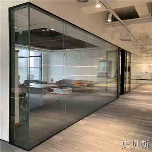 惠东双层12mm全景玻璃隔断墙结构图